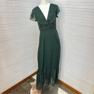 Toby Heart Ginger Leopard Print Maxi Dress NWT